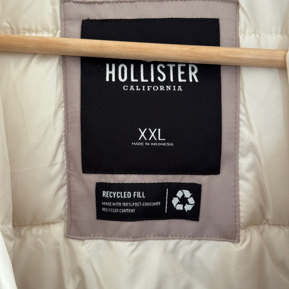 Hollister Tan Ski Jacket with Faux Fur Hood - Picture 7 of 7